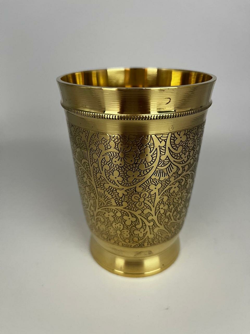 фото Латунный стакан с узором 300мл Премиум качество