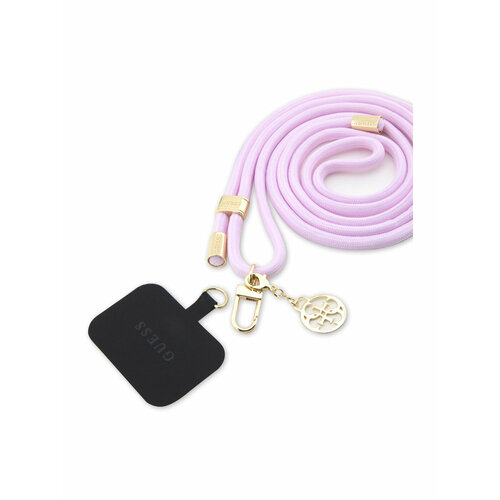 Guess шнурок на шею Universal Crossbody Cord with 4G Charm + Smartphone patch Lilac фиолетовый, лиловый