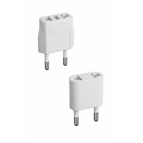 Адаптер сетевой на евровилку евро розетку GSMIN Travel Adapter переходник для американской китайской вилки USCN 250 В 6-10А Белый 299₽
