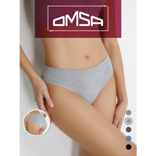 фото Трусы omsa, размер 46/48 (m/l), серый