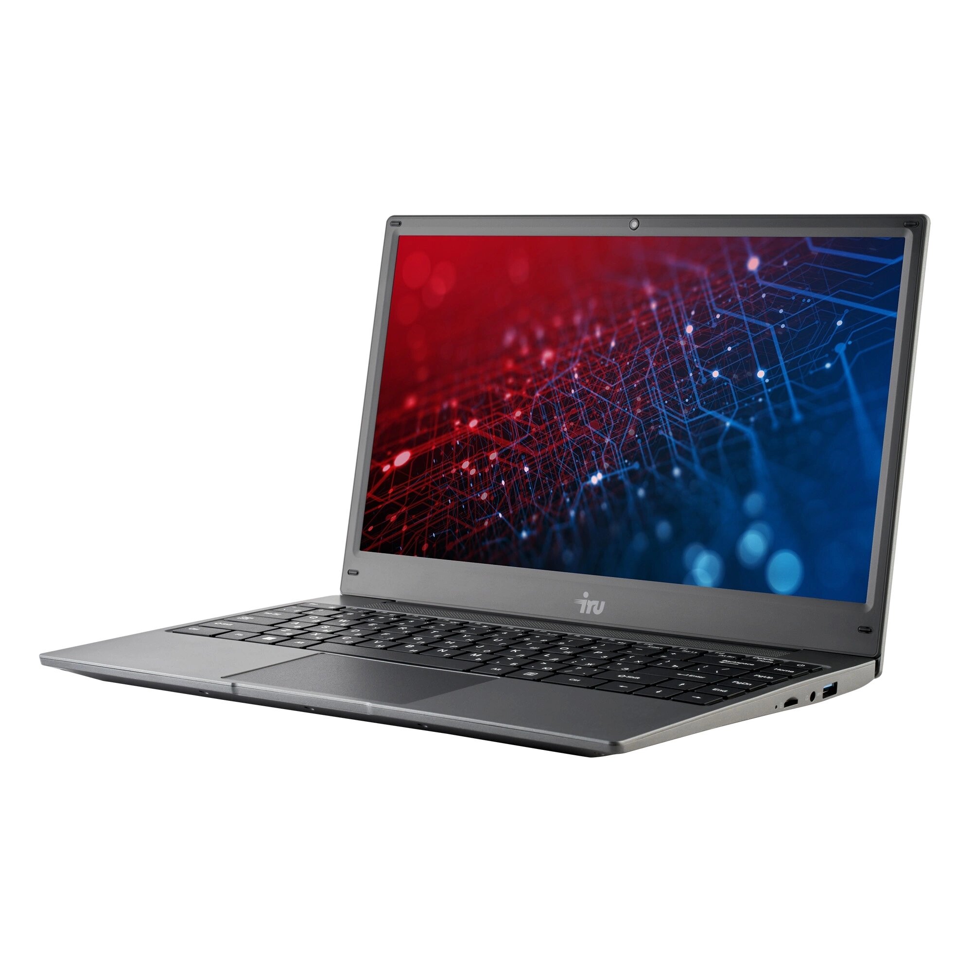 Ноутбук IRU Tactio 14ALH, 14", IPS, Intel Core i3 1215U, DDR4 8ГБ, SSD 256ГБ, Intel UHD Graphics, серый (2059058)