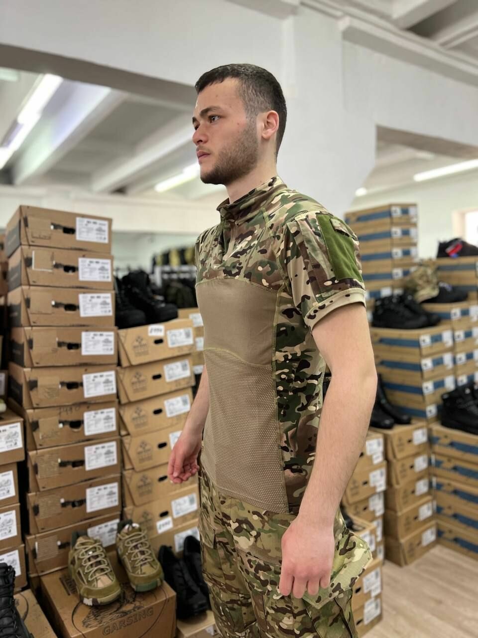 Топ спортивный ГОРЕЦ, размер 52/XL, бежевый — фото 1