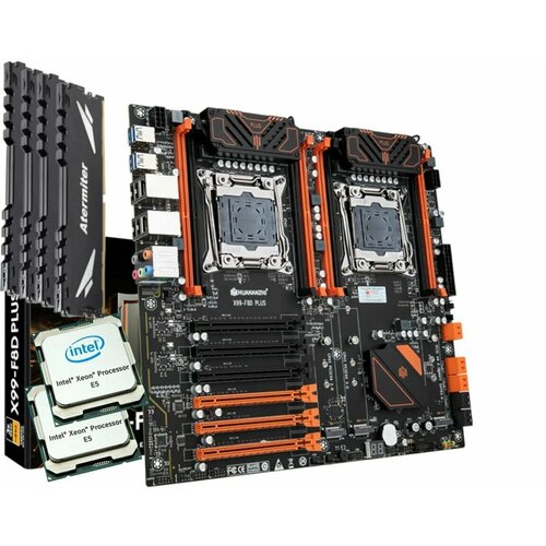 Комплект материнская плата X99 Huananzhi F8D PlusE5 2690v4DDR4 64GB ECC 4x16gb 3200mgz 41500₽