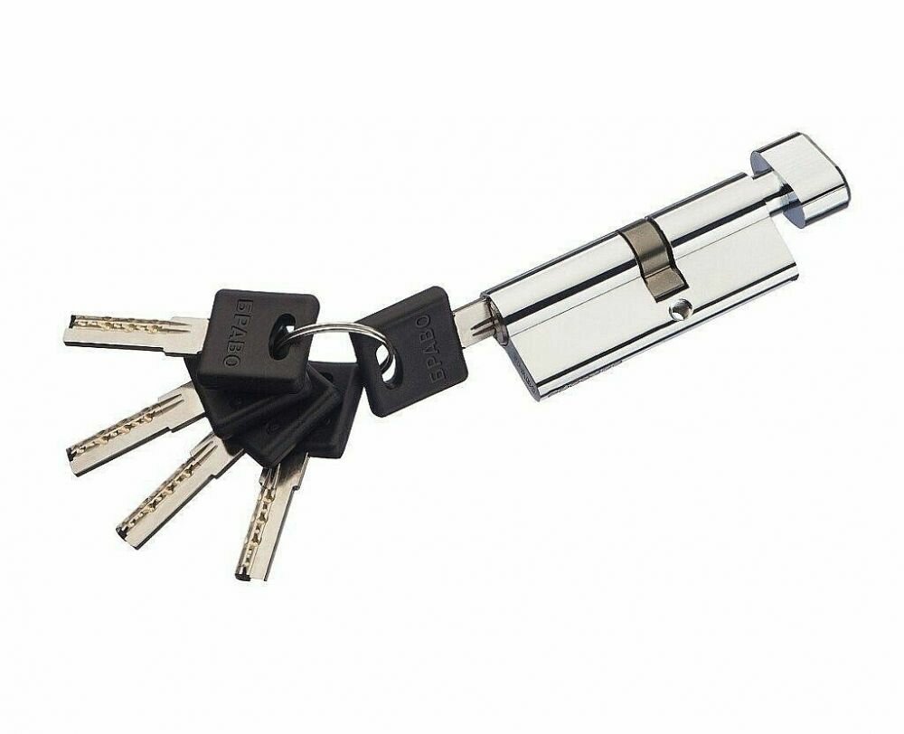 Дверной Цилиндр Bravo Bravo AF-80 (45*35) C Хром для Входных Дверей / Браво.