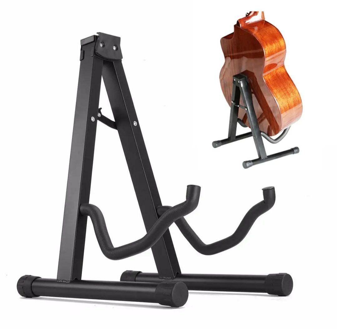 Стойка для гитары PF-C10, напольная, прорезиненный держатель, металл, черный — фото 1