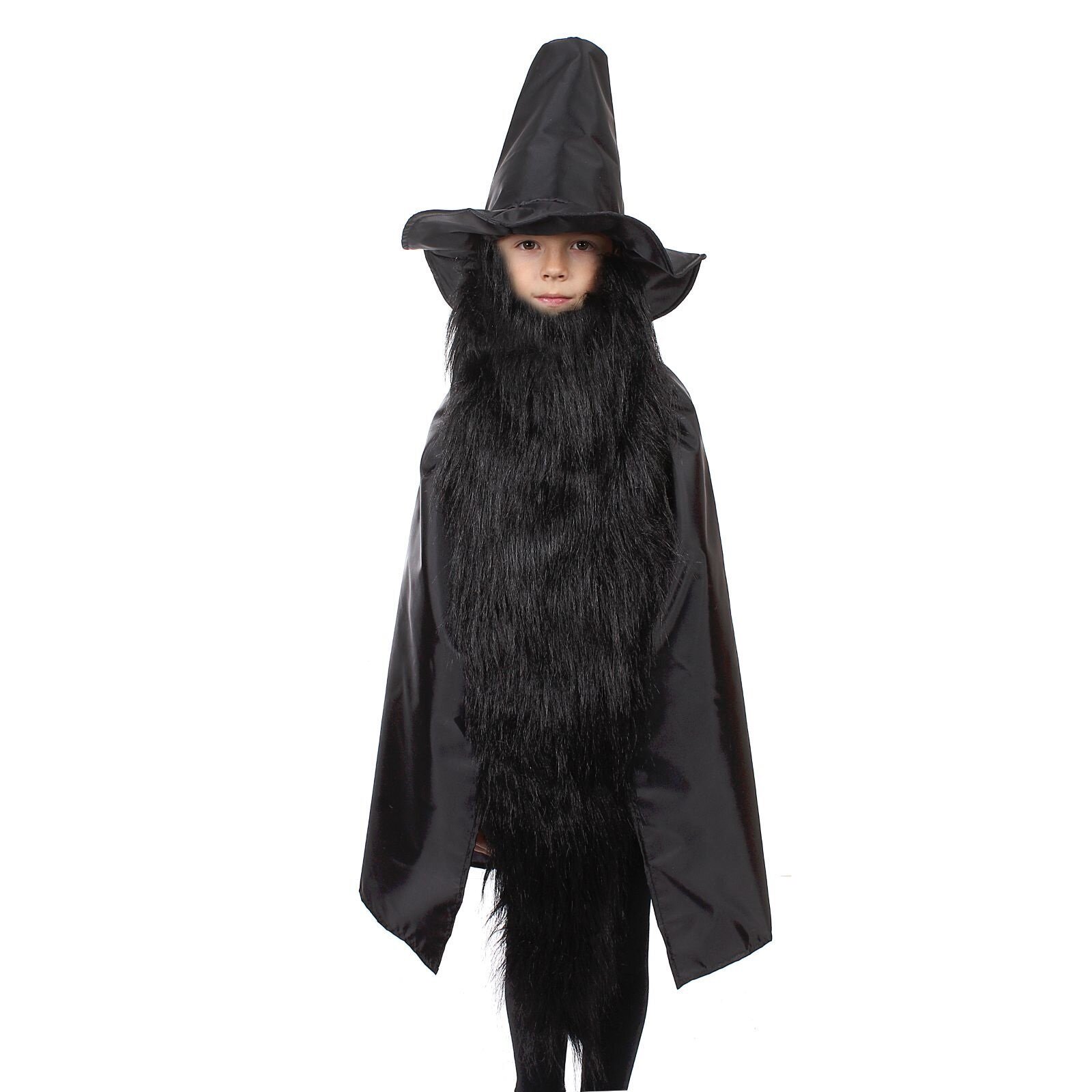 Карнавальный костюм "Карабас Барабас" (шляпа плащ борода) 5-7 лет рост 122-134