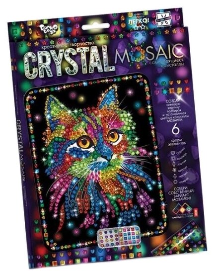 Набор креативного тв-ва Crystal Mosaic Кот