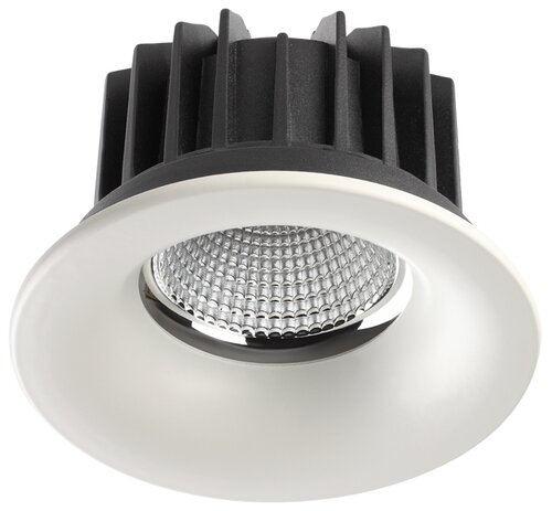 Светильник Novotech Drum 357603, LED, 20 Вт, 3000, теплый белый, цвет арматуры: черный, цвет плафона: белый