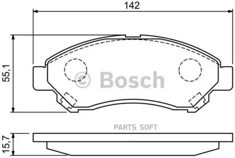 BOSCH 0986494936 Колодки торм. пер.