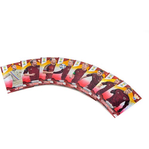 Коллекционный набор Panini Prizm FIFA WORLD CUP 2014 Base cards Yellow and Red Pulsar Prizms (8 карточек) шипунова в а недаром помнит вся россия комплект карточек