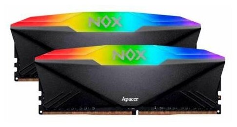 Оперативная память 16Gb DDR4 3600MHz Apacer NOX RGB Black (AH4U16G36C25YNBAA-2) (2x8Gb KIT)