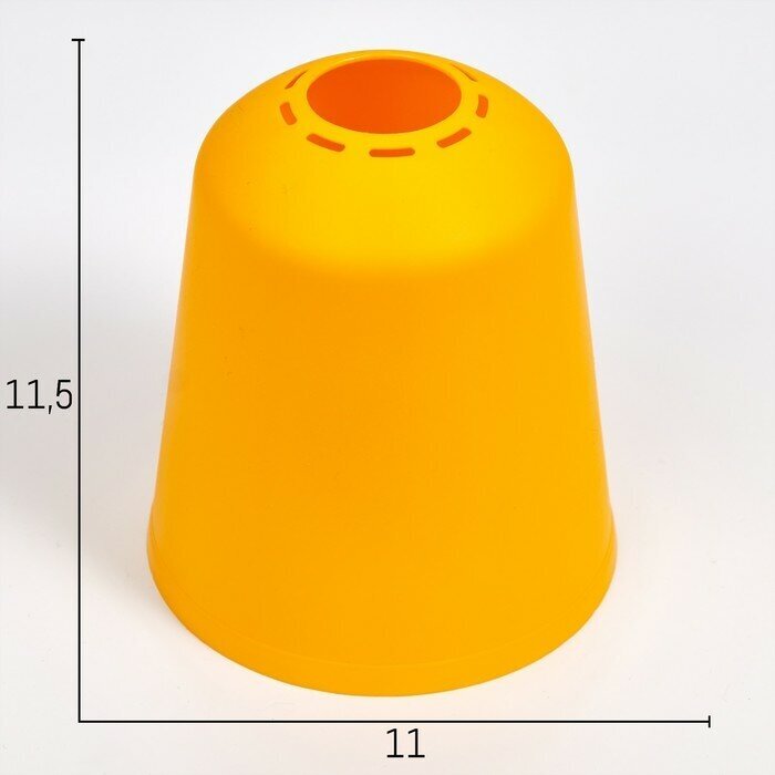 BayerLux Плафон универсальный "Цилиндр" Е14/Е27 желтый 11х11х12см