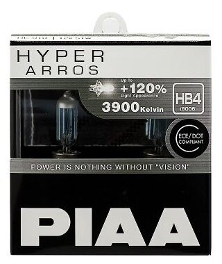 Лампа автомобильная галогенная PIAA Hyper Arros (HE-910-HB4) HB4 12V 55W P22d