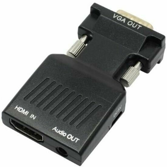 Переходник HDMI(F) --> VGA(M)+audio,1080*60Hz, VCOM <CA336A> Переходник VCOM HDMI F/VGA M+mini jack 3.5 mm M (CA336A) - фото №2