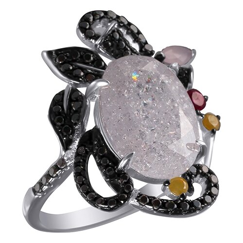 фото Element47 кольцо из серебра 925 пробы с кубическим цирконием и ювелирным стеклом 180146_ko_us_001_wg, размер 17