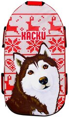 Санки-ледянки SNOWKID Хаски цвет красный, 80 см.