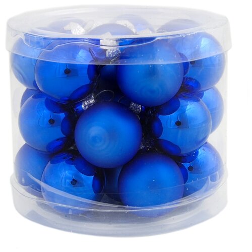 фото Набор ёлочных шаров 2.5 см 24 шт цвет синий 82801758 отсутвует
