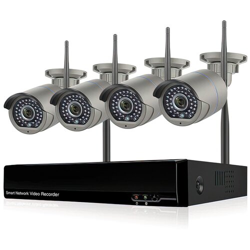 Цифровой Wi-Fi комплект видеонаблюдения на 4 камеры 3Mp со звуком Millenium LS48