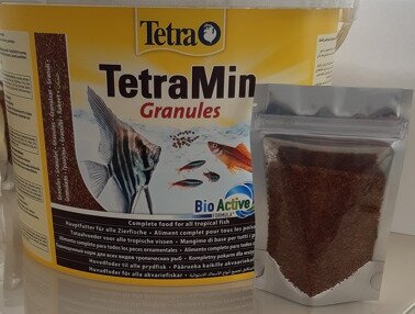 Корм для всех видов аквариумных тропических и декоративных рыб Tetra Min Granules 50гр., мелкие гранулы - фотография № 1