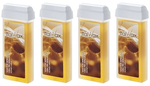 Воск в картридже Мед ITALWAX NATURA Honey, 100 мл (комплект из 4 штук)