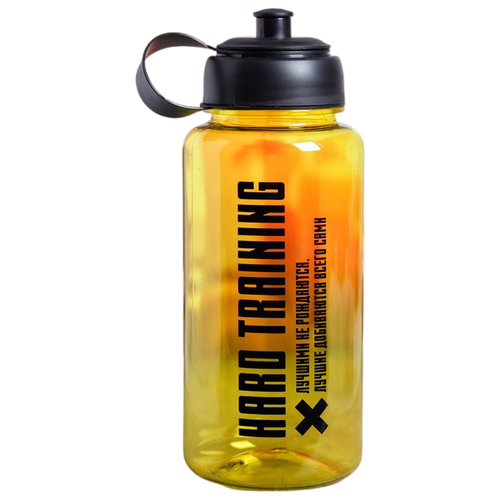фото Бутылка для воды, для безалкогольных напитков komandor hard training 1.2 пластик желтый