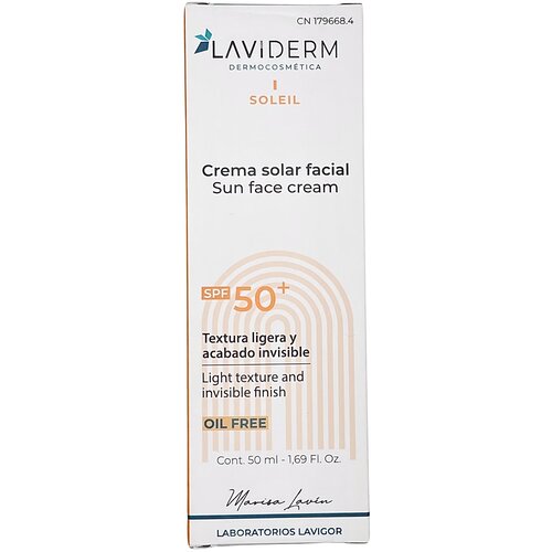 Купить Солнцезащитный крем LAVIDERM CREMA SOLAR FACIAL SPF50 для жирной кожи 50 мл. Tegor, Tegoder Cosmetics