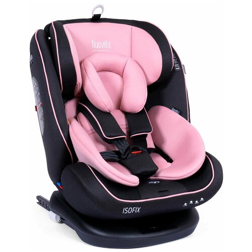 Автокресло детское с креплением Isofix Nuovita Maczione N0123i-1/ Группа: 0+/1/2/3 – от 0 до 12 лет/ вес 0-36 кг (Grigio Rosa/Серый-розовый)