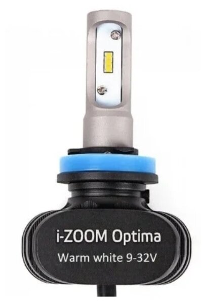 Лампа светодиодная 12/24V H11 PGJ19-2 4300K (2шт.) I-Zoom OPTIMA I-H11-WW