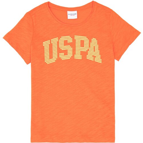 Футболка U.S. POLO ASSN., хлопок, размер 4-5 (104-110), оранжевый
