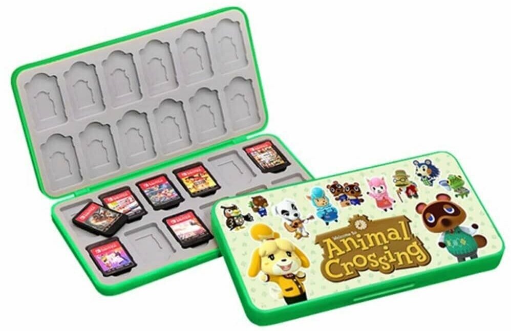 Кейс-футляр для хранения 24 картриджей (игр) Nintendo Switch Premium Game Card Case Animal Crossing Characters - фотография № 1