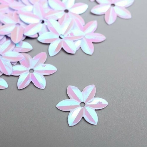 Пайетки 13 мм 10 гр белый 488₽