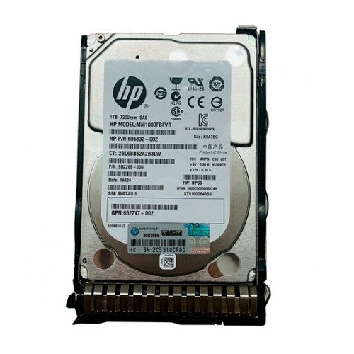 Серверный жесткий диск 606020-001 HP Hot-Plug 1TB 6G 7.2K RPM, SFF SFF Dual-Port SAS HDD