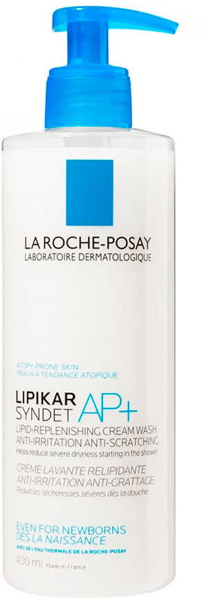 Гель-крем очищающий для очень сухой, раздраженной кожи лица / LIPIKAR AP+ Syndet 400 мл