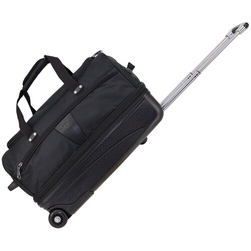 фото Дорожная сумка на колесах рион+ (rion+) для путешествий и спорта r242, 66 литров, укрепленная (до 25кг), водоотталкивающая ткань, черный