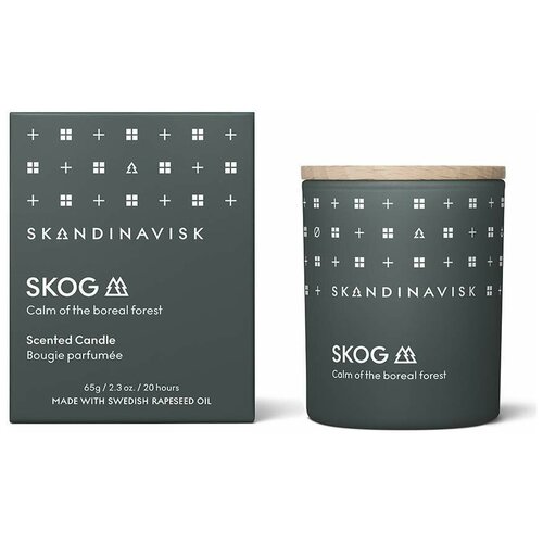 Свеча ароматическая SKOG с крышкой, 65 г (новая)