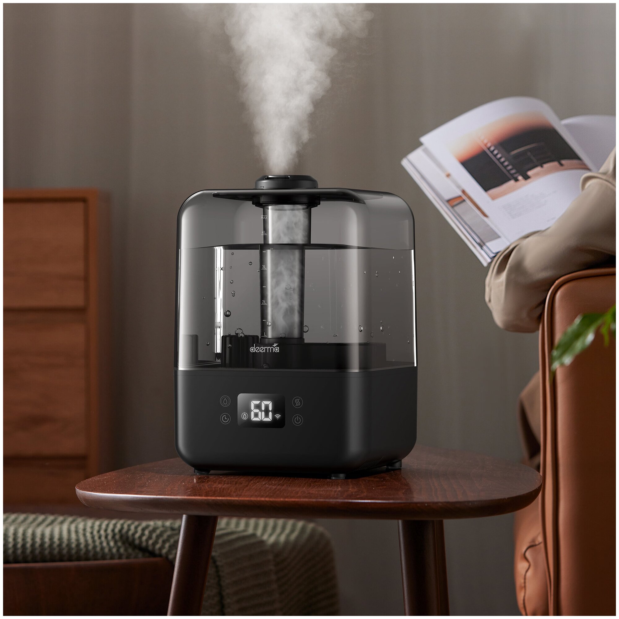 Увлажнитель воздуха Deerma Humidifier DEM-F15W, ультразвуковой, Wi-Fi - фотография № 9