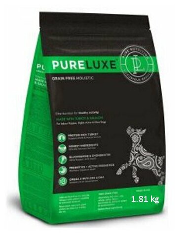 корм Сухой PureLUXE Элитное для взрослых собак для активных собак, 10.89 кг, с индейкой и лососем - фото №9
