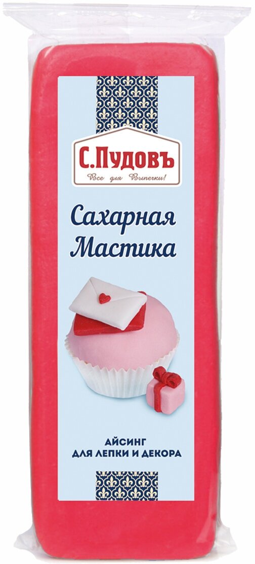 Мастика сахарная розовая С. Пудовъ, 100 г