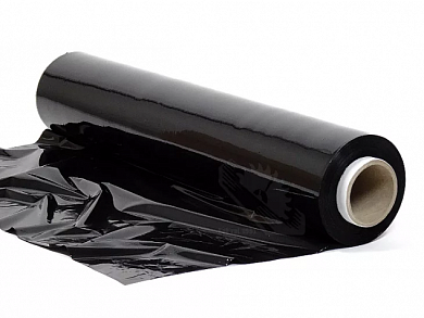 Стрейч- пленка черная 0,5х200 м. пленка из первичных материалов, упаковка 1 шт