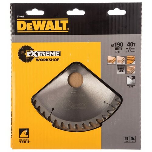 Пильн.диск EXTREME п/дер. 190/30 1.8/2.6 40 WZ10° DeWalt