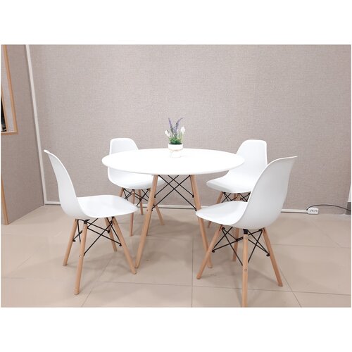 Комплект обеденных стульев Eames Style, цвет белый, 6 шт
