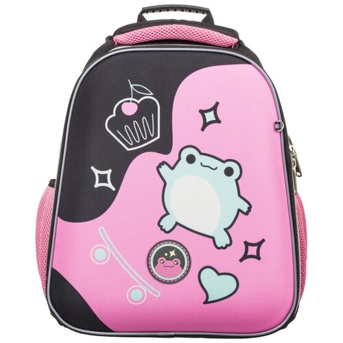 Ранец №1School Basic Froggy, 2 отд, эргоном. спинка ранец magtaller boxi with love 38 29 19см 2 отд эргоном спинка мешок для обуви пенал жен