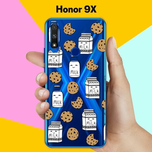 Силиконовый чехол на Honor 9X Печеньки и молоко / для Хонор 9 Икс силиконовый чехол молоко и печеньки на honor 9x premium