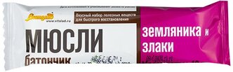 Злаковый батончик Виталад Земляника и злаки 40 г