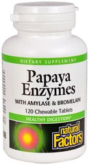 Капсулы Natural Factors Papaya Enzymes with Amylase & Bromelain, 90 г, 120 шт.