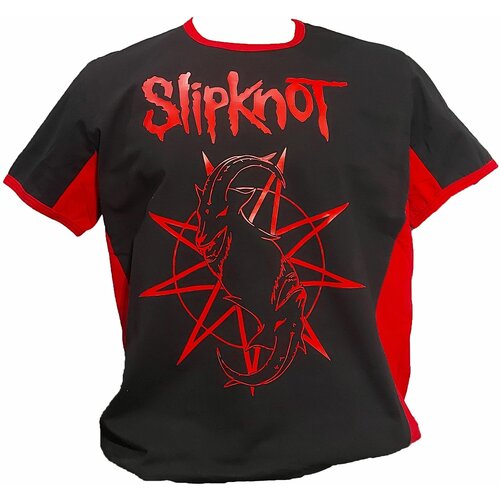 фото Футболка хлопок, размер 54, красный, черный нет бренда