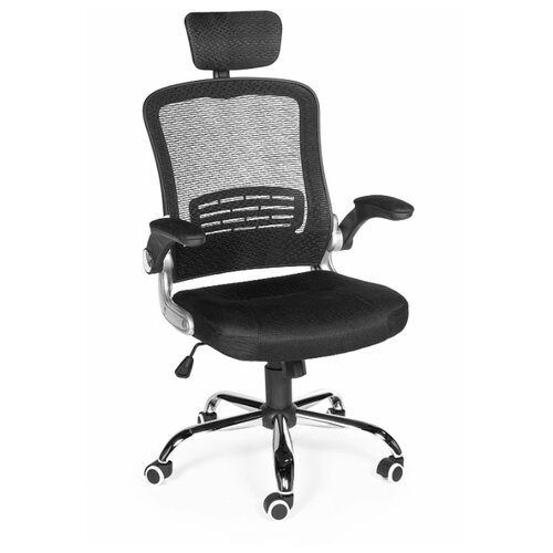 фото Кресло компьютерное флекса черная ткань / черная сетка norden chairs