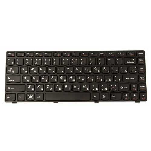 Клавиатура для ноутбуков Lenovo Z380 RU Black frame Black key 1170₽