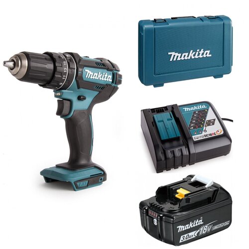 Ударная дрель-шуруповерт аккумуляторная 62Нм 18В LXT Li-Ion 1x3Ач Makita DHP482RF 1866000₽