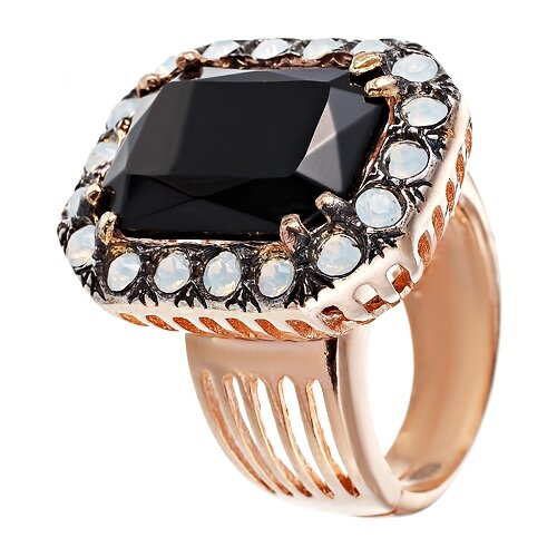 фото Element47 широкое ювелирное кольцо из серебра 925 пробы с кубическим цирконием a0545a_001_pink, размер 17